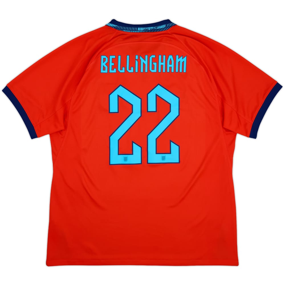 2022-23 England Away Shirt Bellingham #22 - 9/10 - (XL)