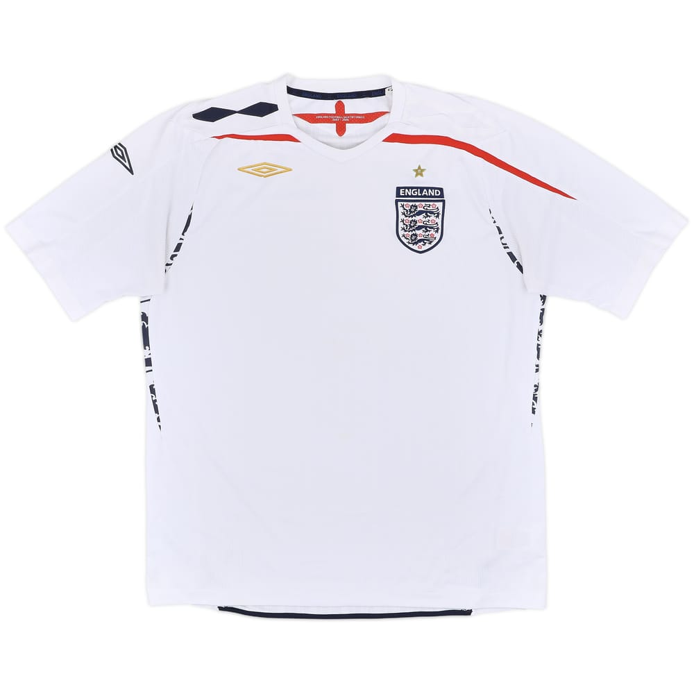 2007-09 England Home Shirt - 5/10 - (XL)
