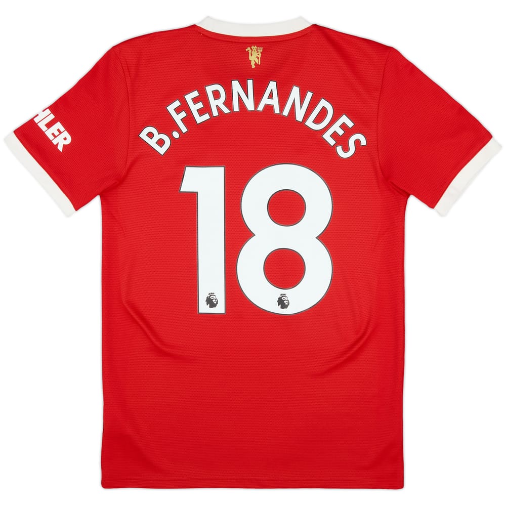 2021-22 Manchester United Home Shirt B.Fernandes #18 - 8/10 - (S)