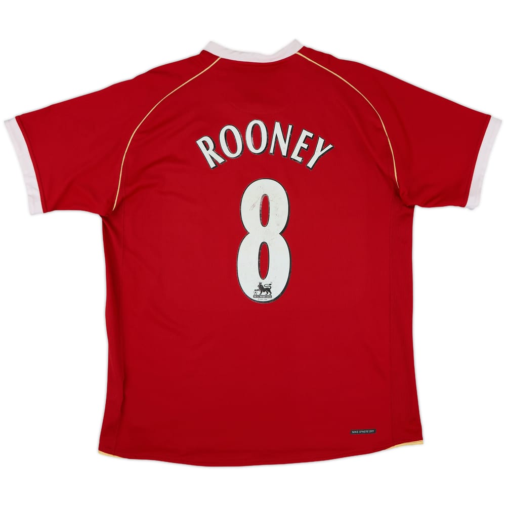 2006-07 Manchester United Home Shirt Rooney #8 - 7/10 - (L)