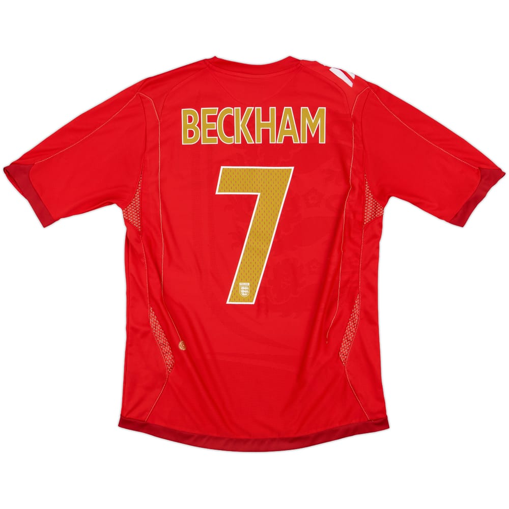 2006-08 England Away Shirt Beckham #7 - 5/10 - (M)