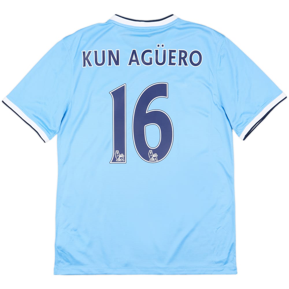 2013-14 Manchester City Home Shirt Kun Aguero #16 - 8/10 - (M)