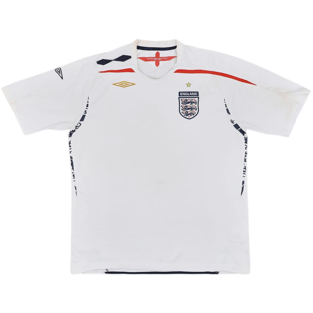 2007-09 England Home Shirt - 5/10 - (XXL)