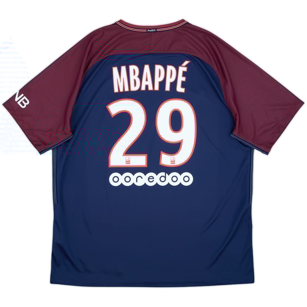 2017-18 Paris Saint-Germain Home Shirt Mbappe #29 - 9/10 - (XL)