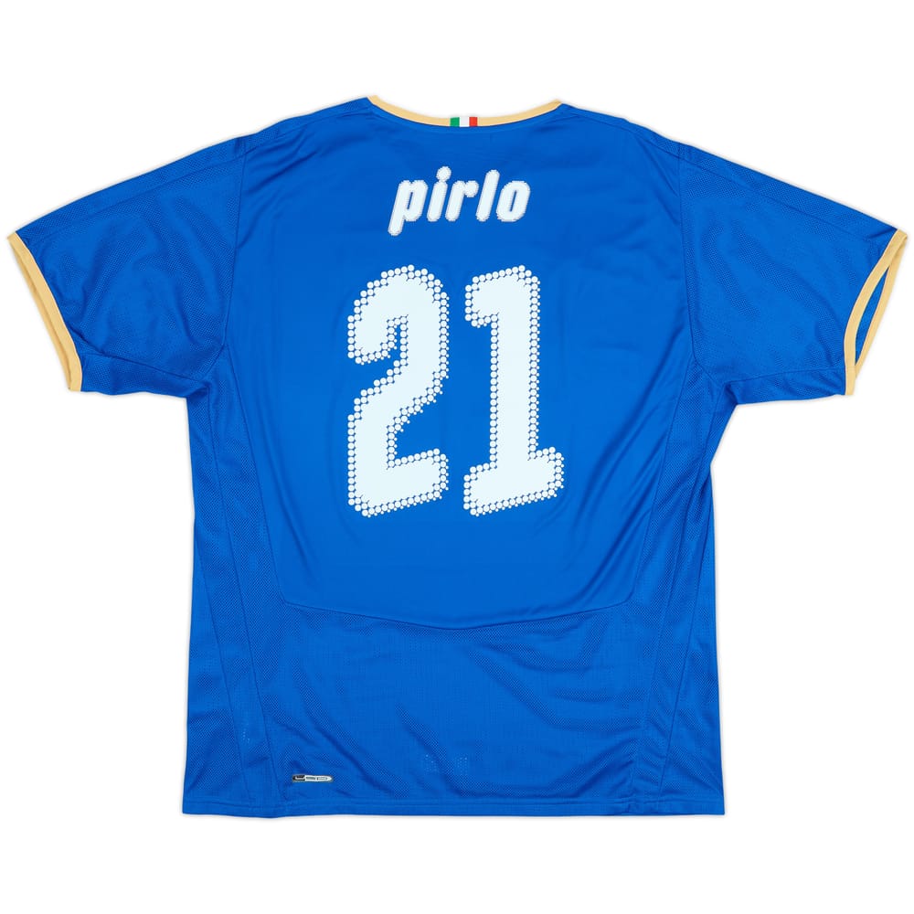 2007-08 Italy Home Shirt Pirlo #21 - 7/10 - (XL)