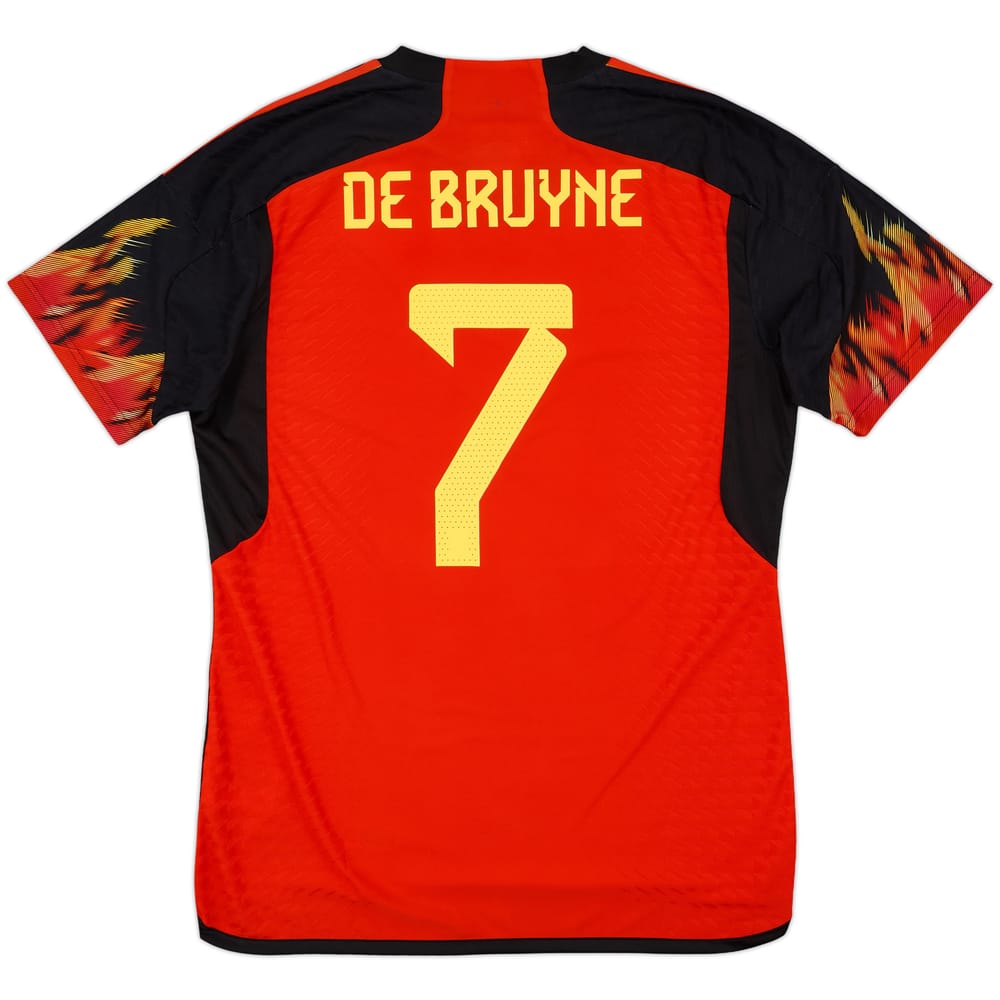 2022-23 Belgium Authentic Home Shirt De Bruyne #7 - 7/10 - (L)