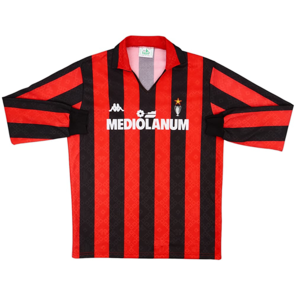 1989-90 AC Milan Home L/S Shirt - 9/10 - (XL)