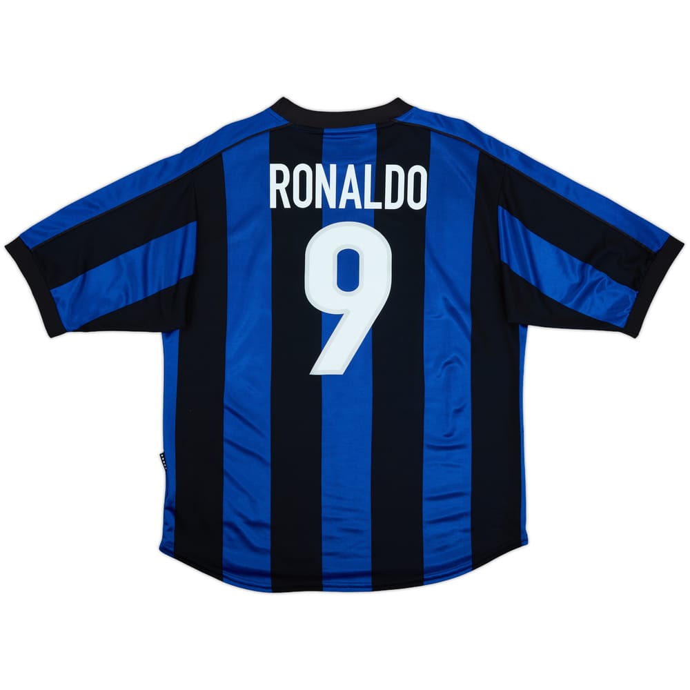 1999-00 Inter Milan Home Shirt Ronaldo #9 - 8/10 - (L)