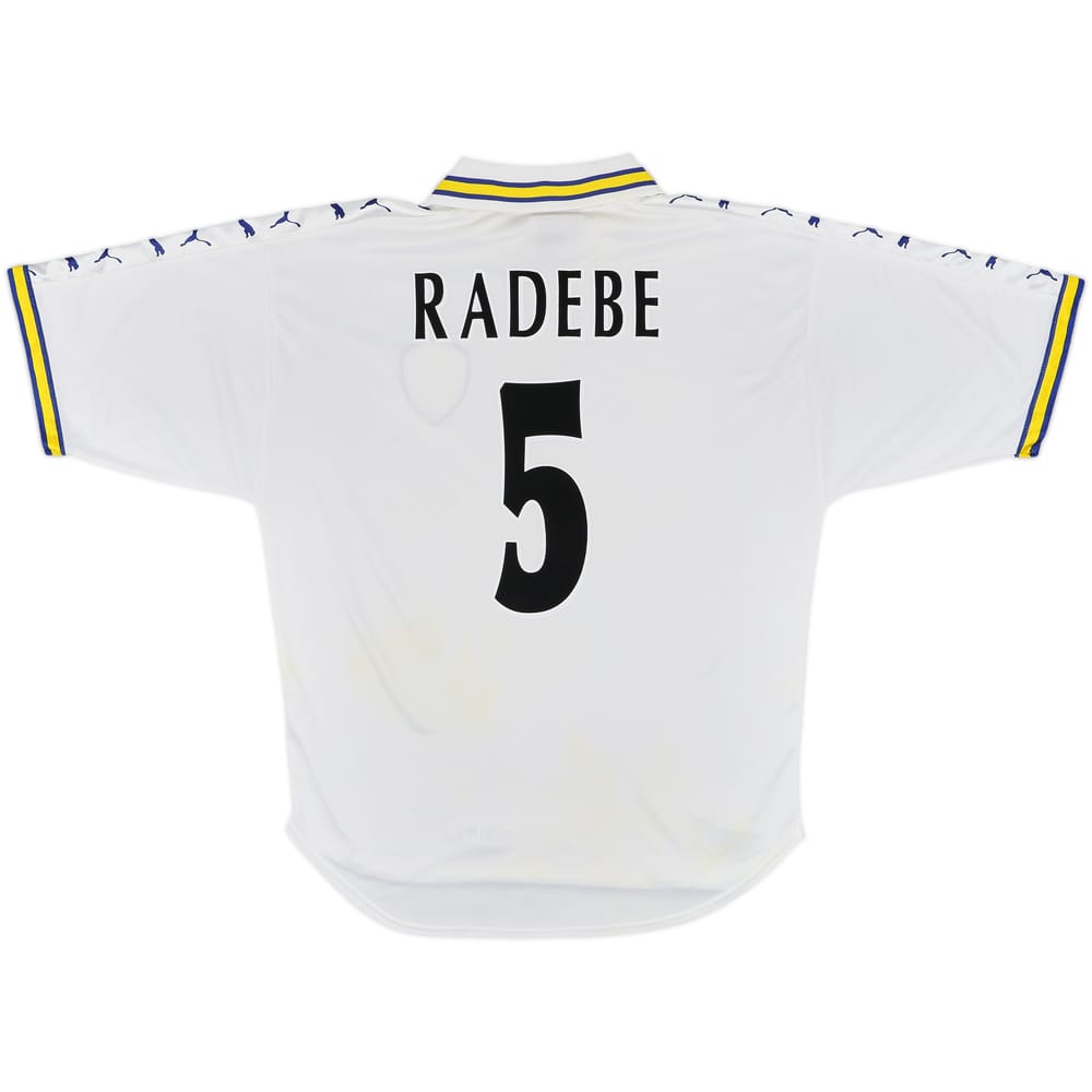 1998-00 Leeds United Home Shirt Radebe #5 - 7/10 - (L)