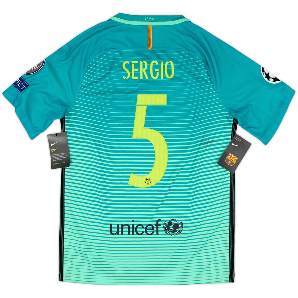 2016-17 Barcelona Third Shirt Sergio #5 (S)