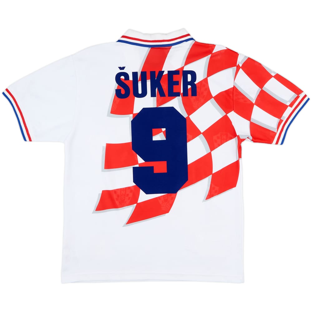 1998-01 Croatia Home Shirt Suker #9 - 9/10 - (M)