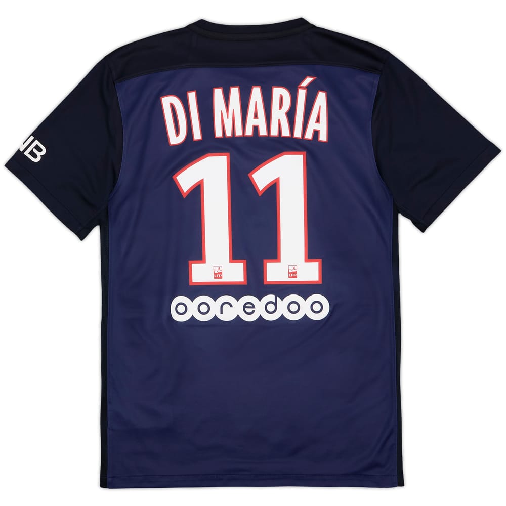 2015-16 Paris Saint-Germain Home Shirt Di Maria #11 - 8/10 - (S)