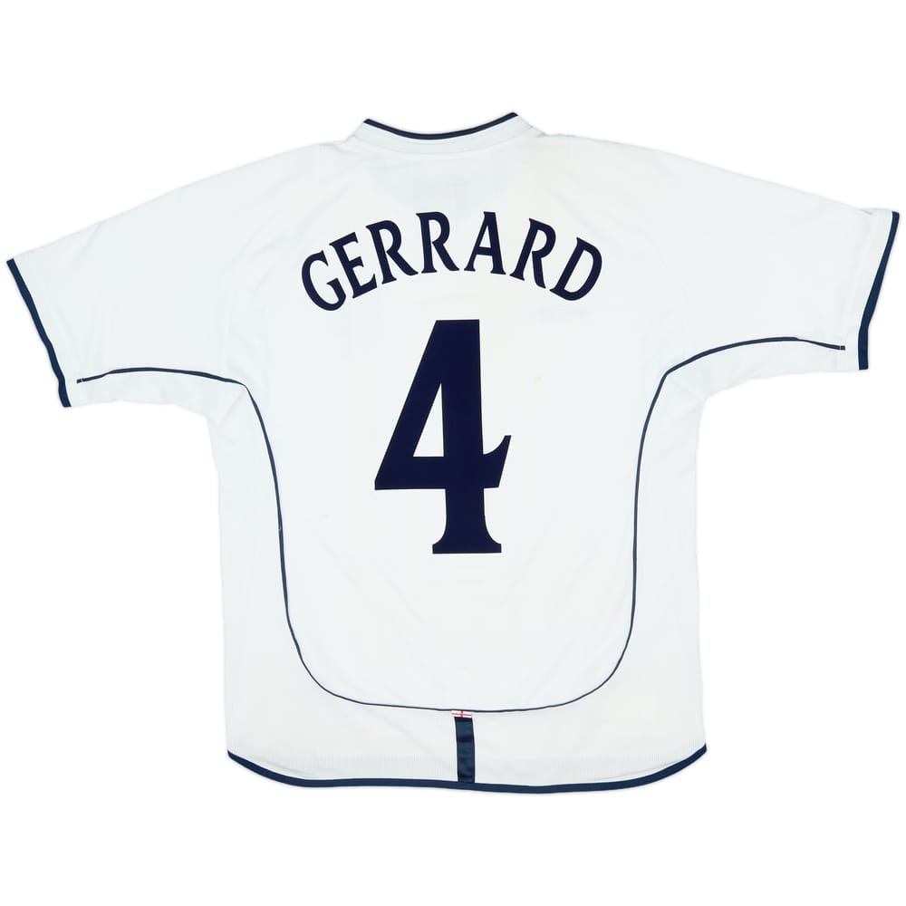 2001-03 England Home Shirt Gerrard #4 - 6/10 - (M)