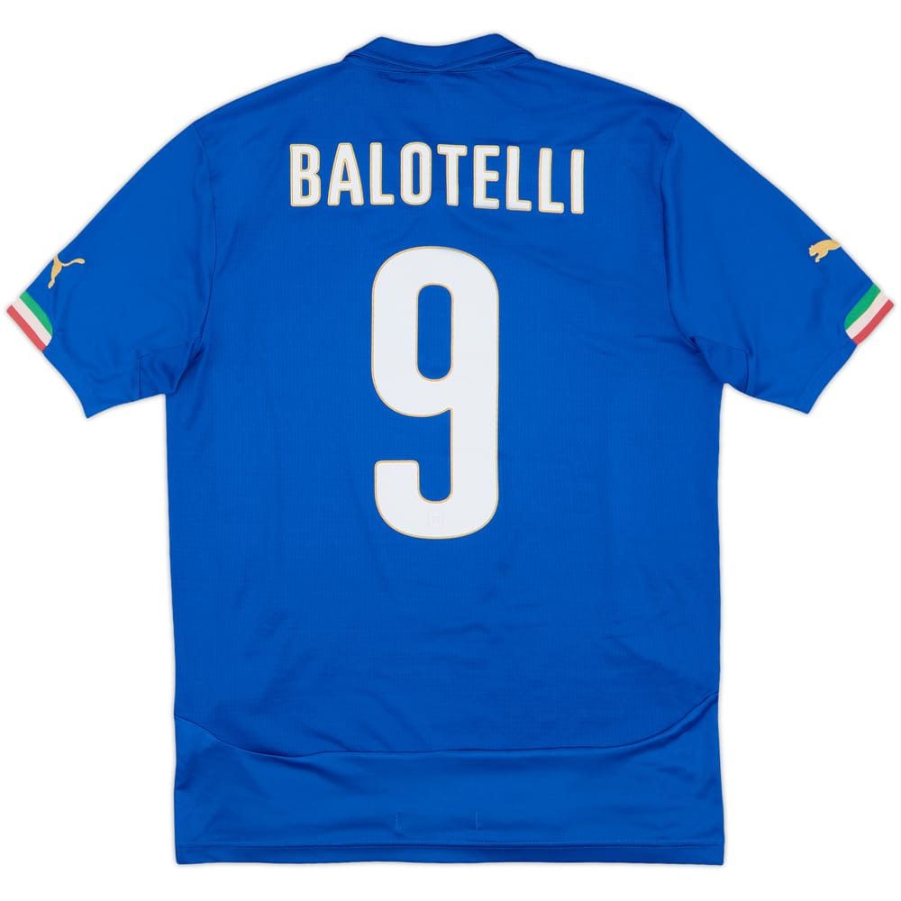 2014-15 Italy Home Shirt Balotelli #9 - 10/10 - (M)