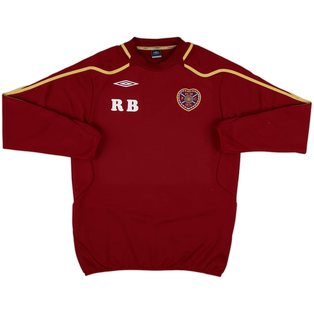 2007-08 Hearts Umbro Staff Issue 1/4 Zip Drill Top RB - 9/10 - (L)