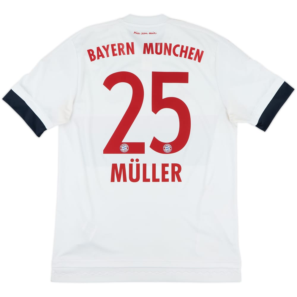 2015-16 Bayern Munich Away Shirt Muller #25 - 6/10 - (M)