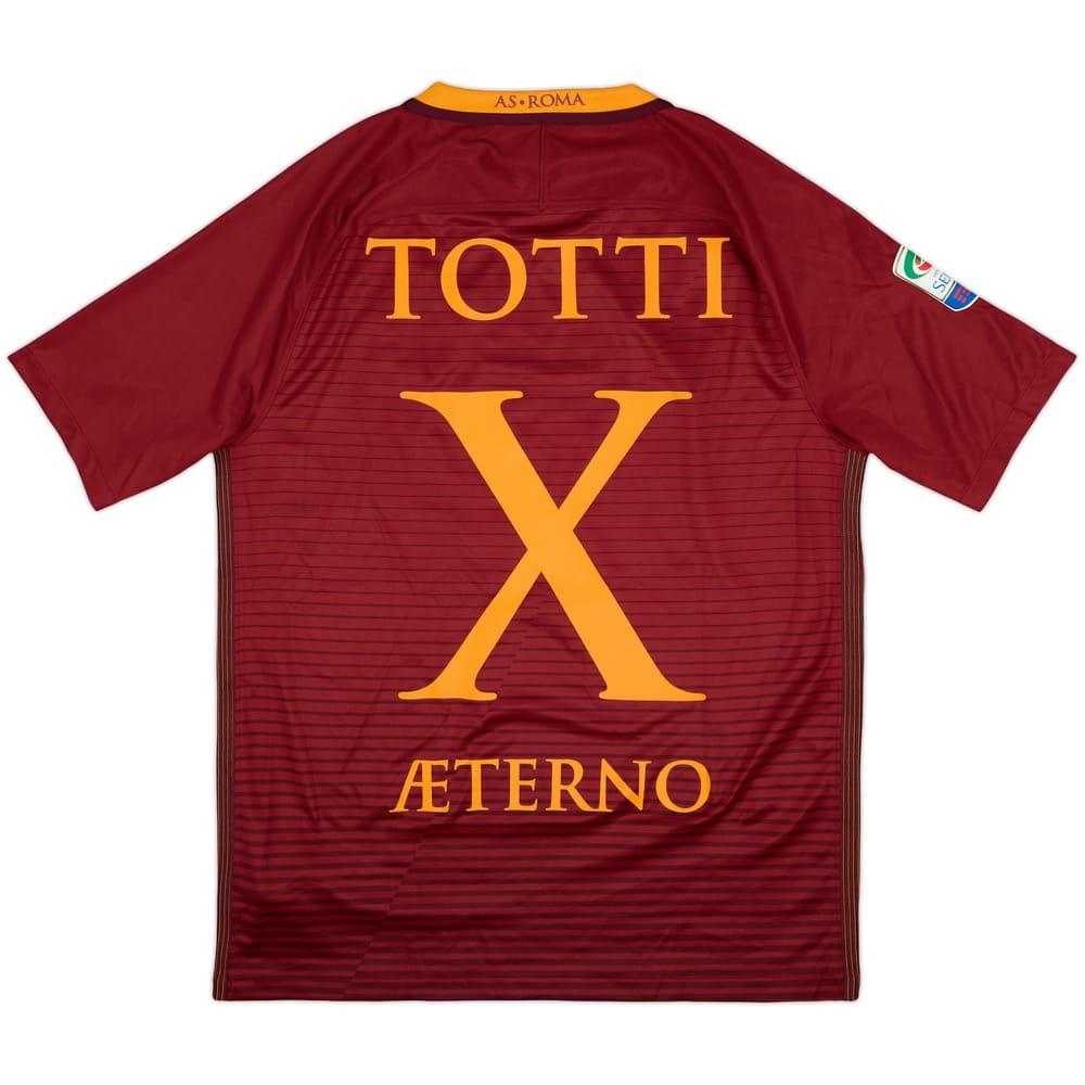 2016-17 Roma Home Shirt Aeterno X - Totti' - 8/10 - (M)
