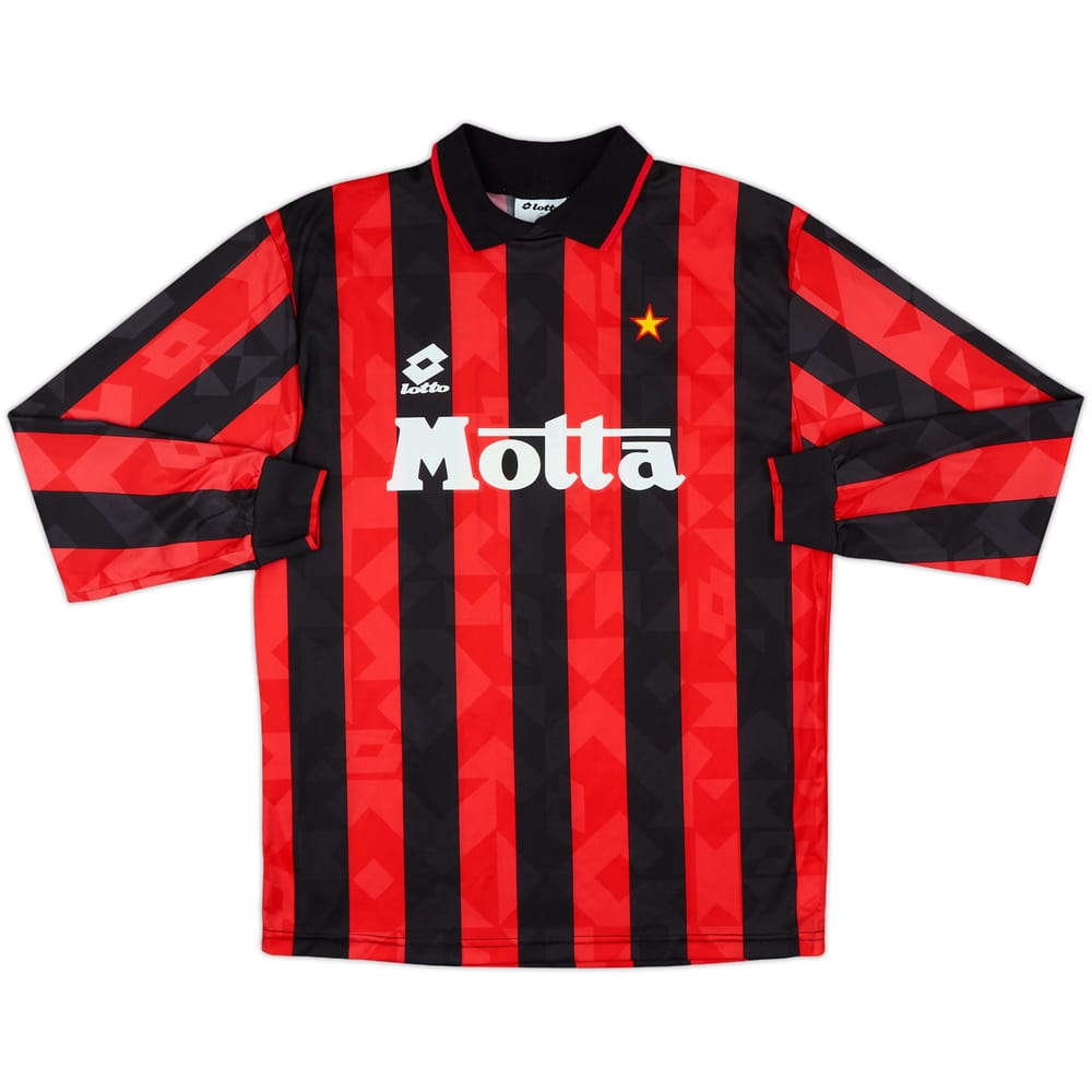 1993-94 AC Milan Home L/S Shirt #9 - 9/10 - (L)