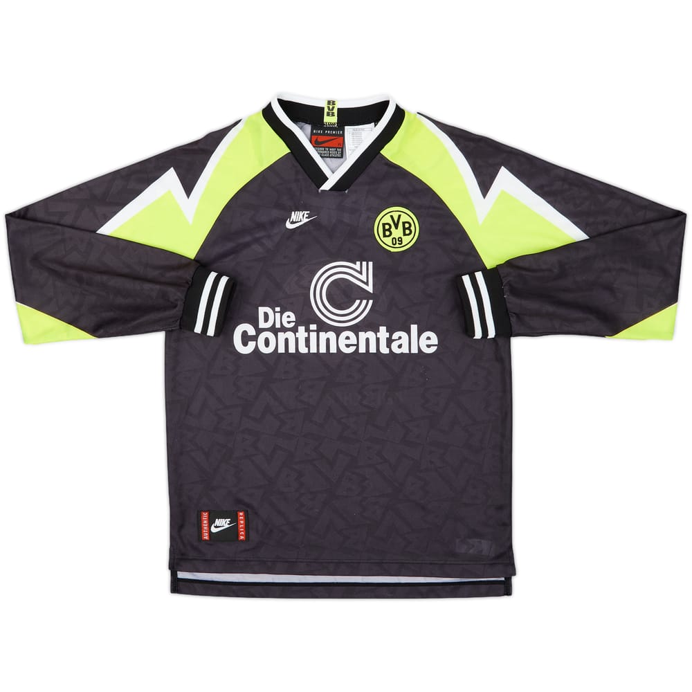1995-96 Borussia Dortmund 'Deutscher Meister' Away L/S Shirt - 5/10 - (XL.Boys)