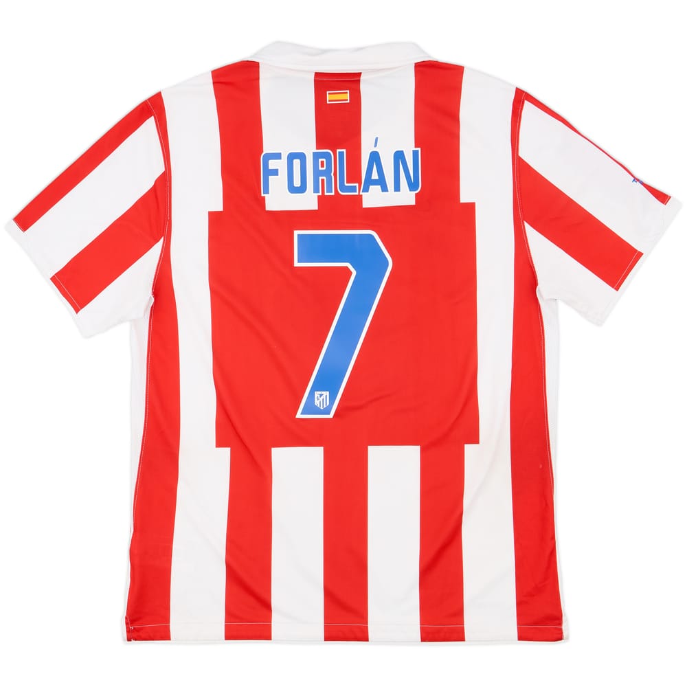 2010-11 Atletico Madrid Home Shirt Forlan #7 - 9/10 - (XL)