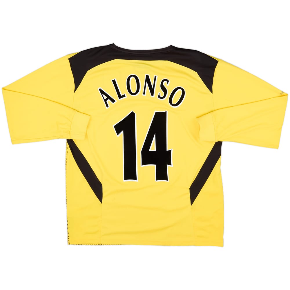 2004-06 Liverpool Away L/S Shirt Alonso #14 - 7/10 - (L)