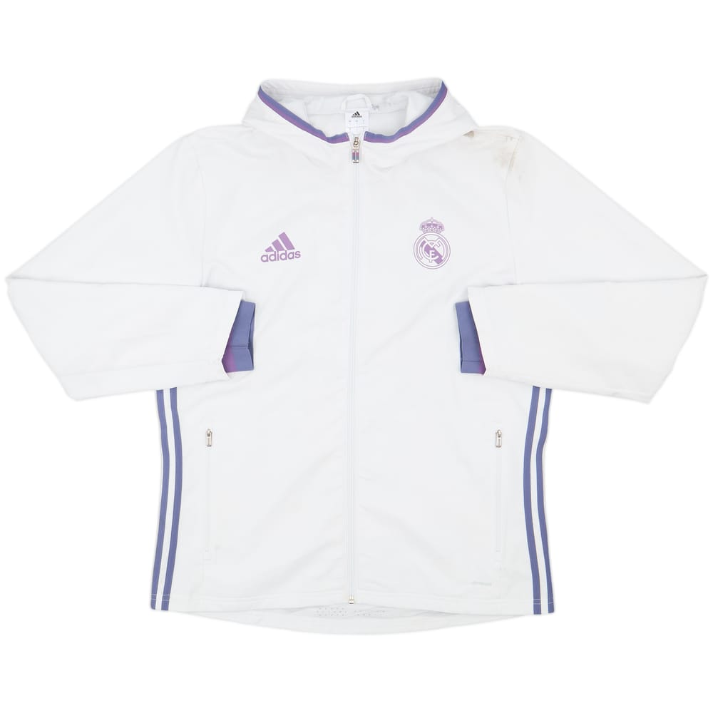 2016-17 Real Madrid adidas Hooded Track Jacket - 6/10 - (L)