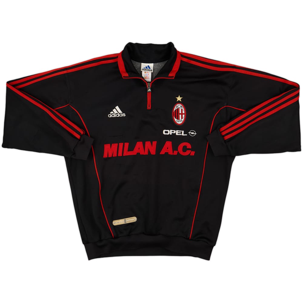 1999-00 AC Milan adidas 1/4 Zip Training Top - 8/10 - (M/L)