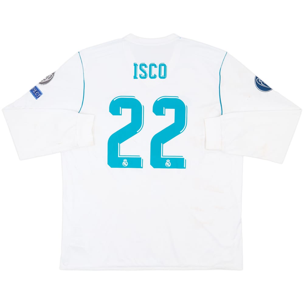 2017-18 Real Madrid Home L/S Shirt Isco #22 - 5/10 - (XL)