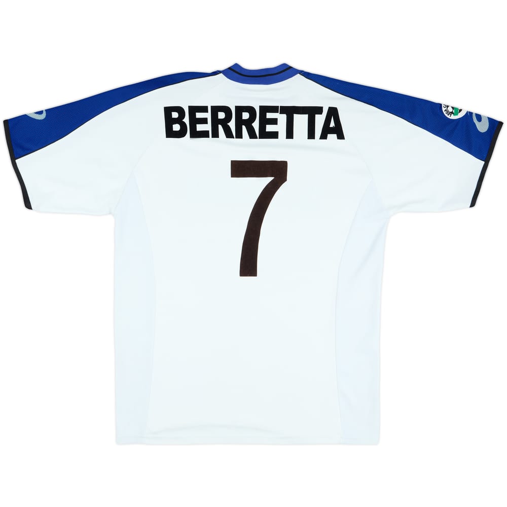 2002-03 Atalanta Away Shirt Berretta #7 - 7/10 - (XL)