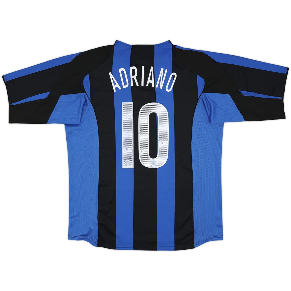 2004-05 Inter Milan Home Shirt Adriano #10 - 4/10 - (XL)