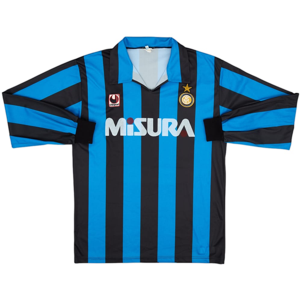 1990-91 Inter Milan Home L/S Shirt - 9/10 - (L)