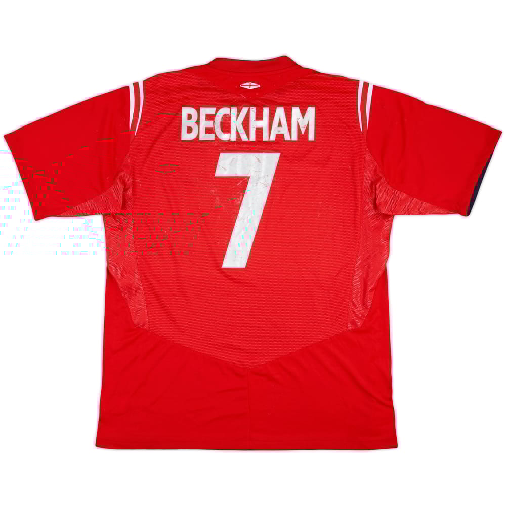 2004-06 England Away Shirt Beckham #7 - 5/10 - (XL)