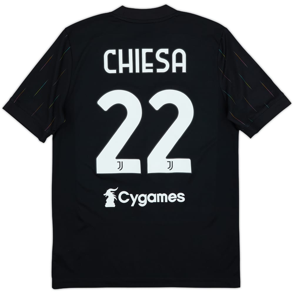 2021-22 Juventus Away Shirt Chiesa #22 - 6/10 - (L.Boys)