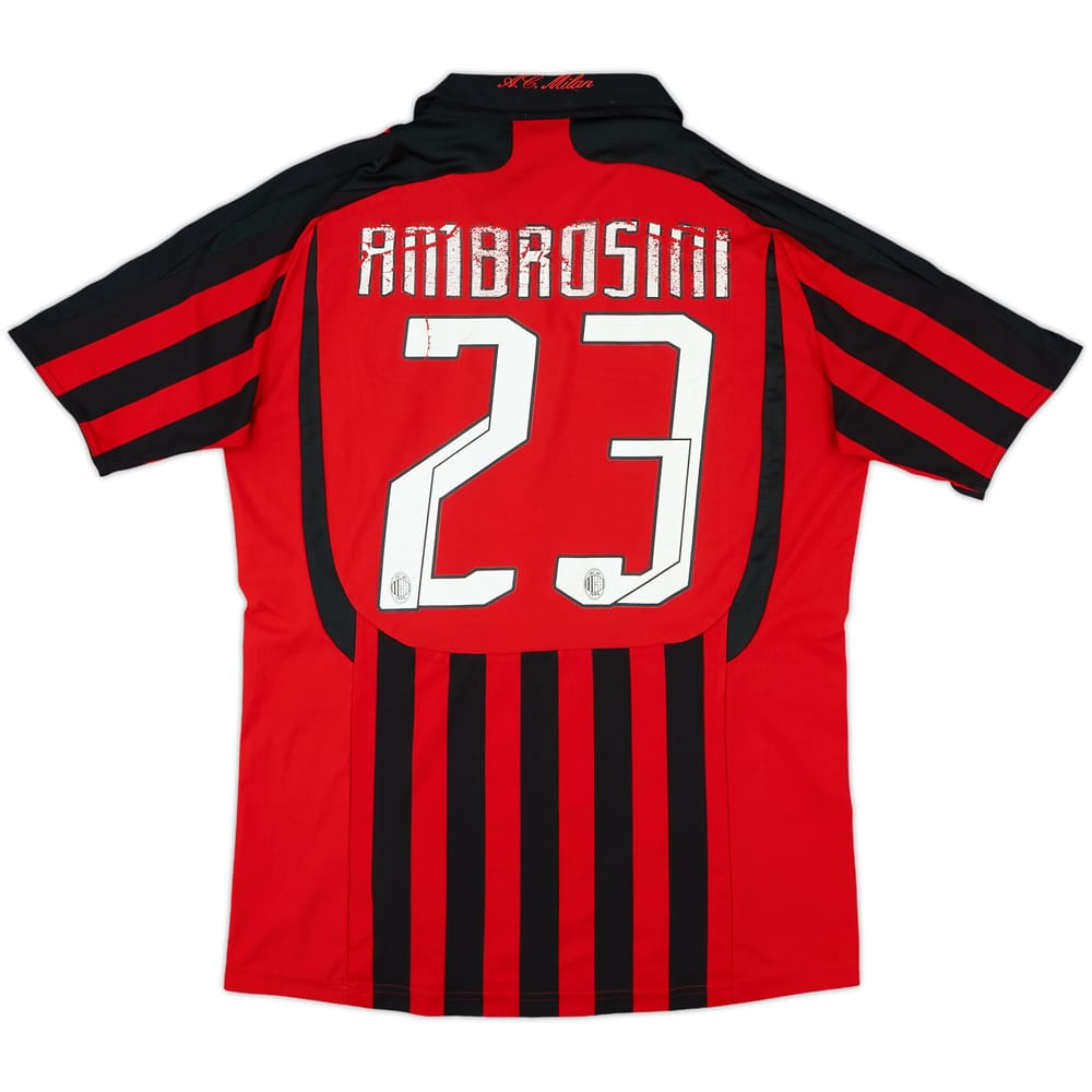 2007-08 AC Milan Home Shirt Ambrosini #23 - 5/10 - (M)