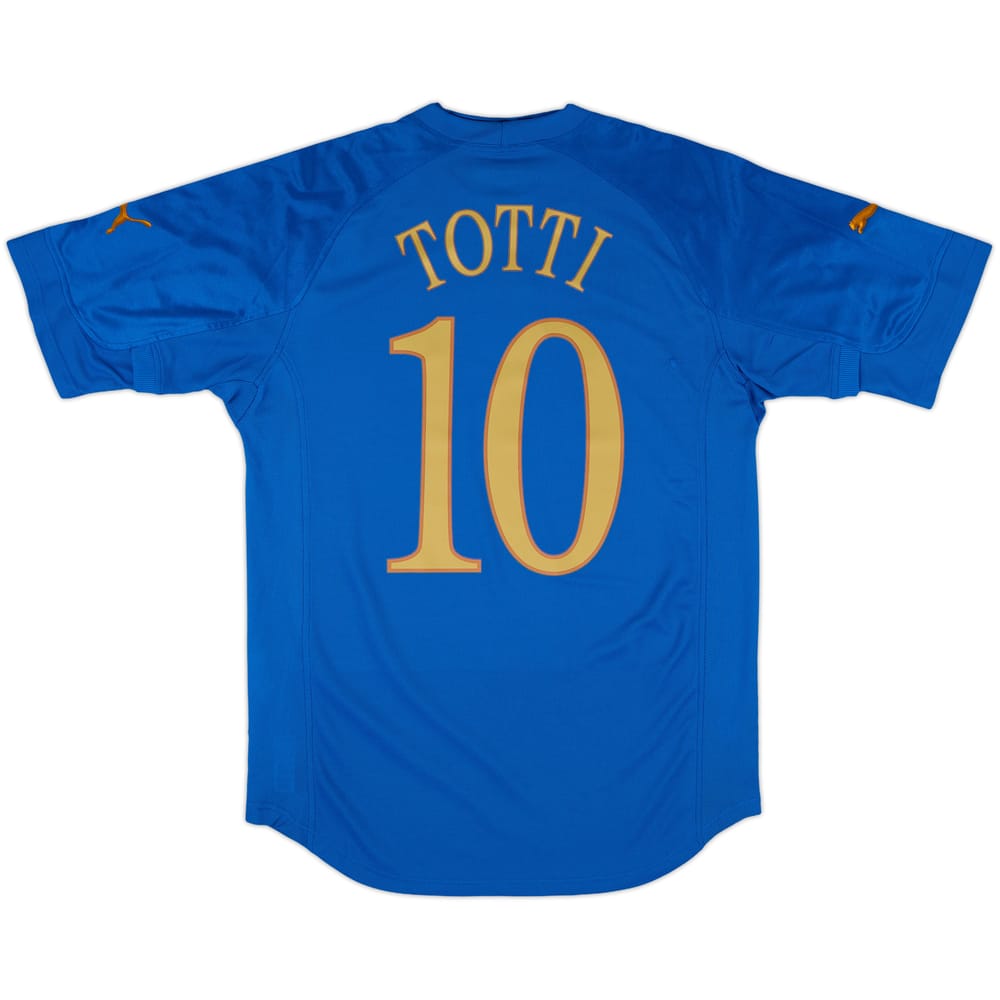 2004-06 Italy Home Shirt Totti #10 - 8/10 - (M)