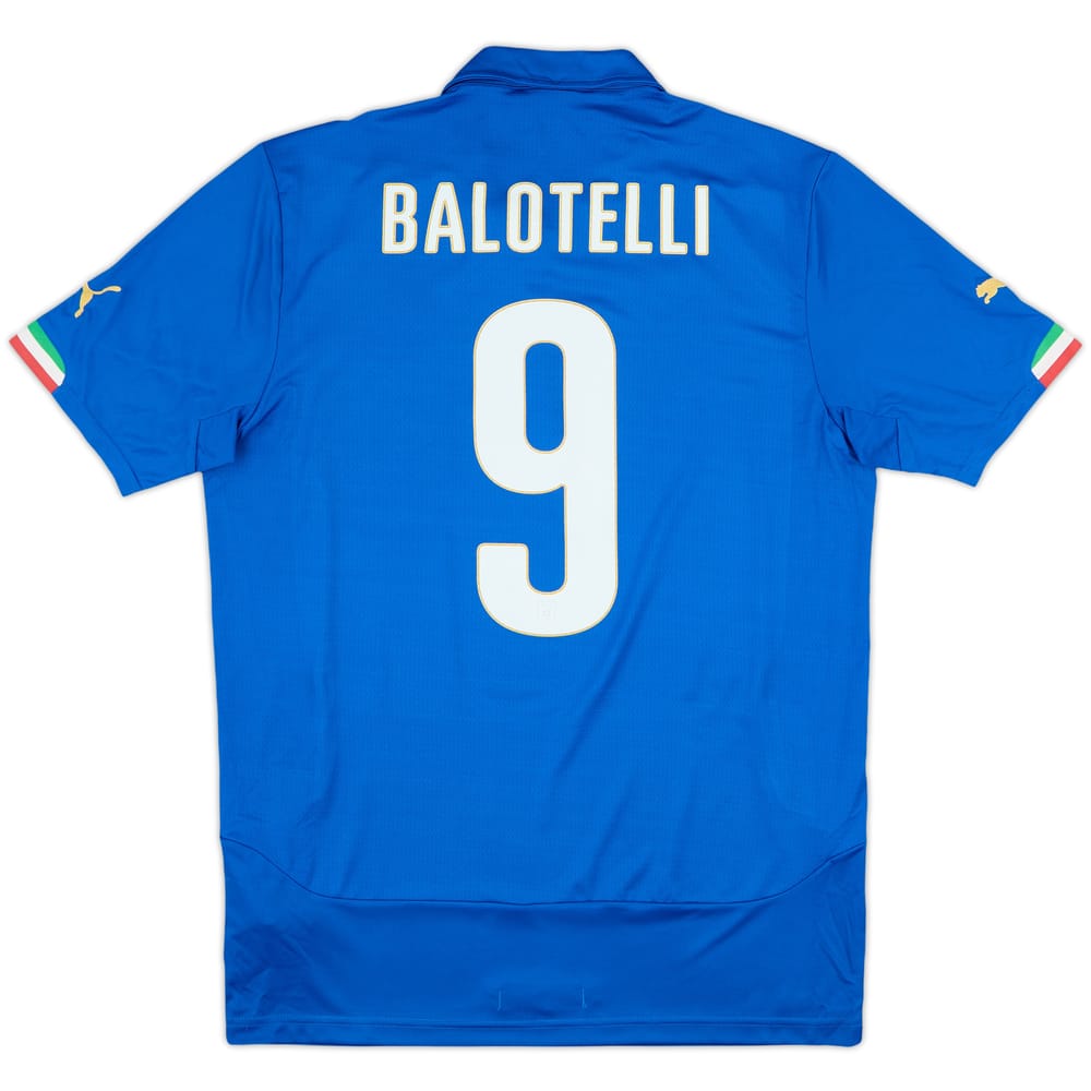 2014-15 Italy Home Shirt Balotelli #9 - 8/10 - (L)
