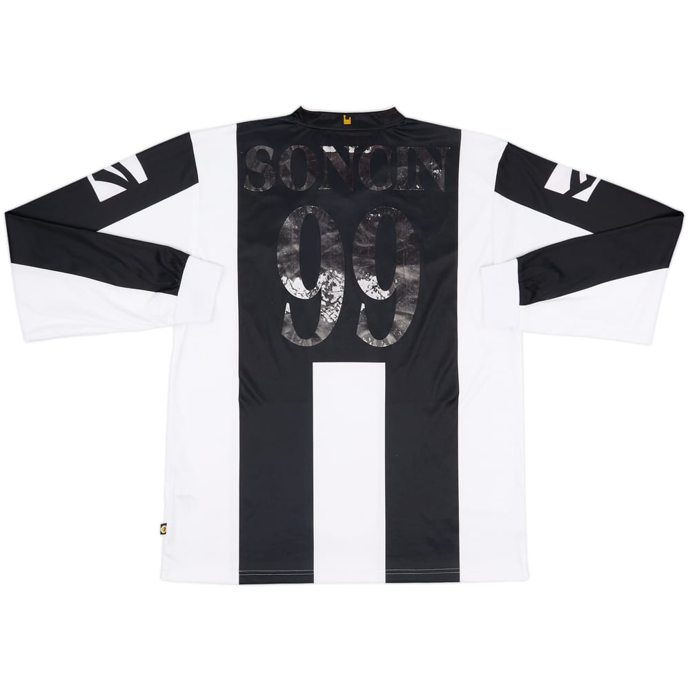 2007-08 Ascoli Home L/S Shirt Soncin #99 - 4/10 - (XL)