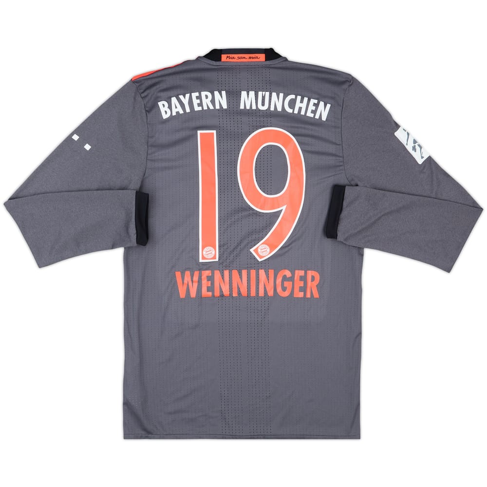 2016-17 Bayern Munich Women Match Issue Away L/S Shirt Wenninger #19