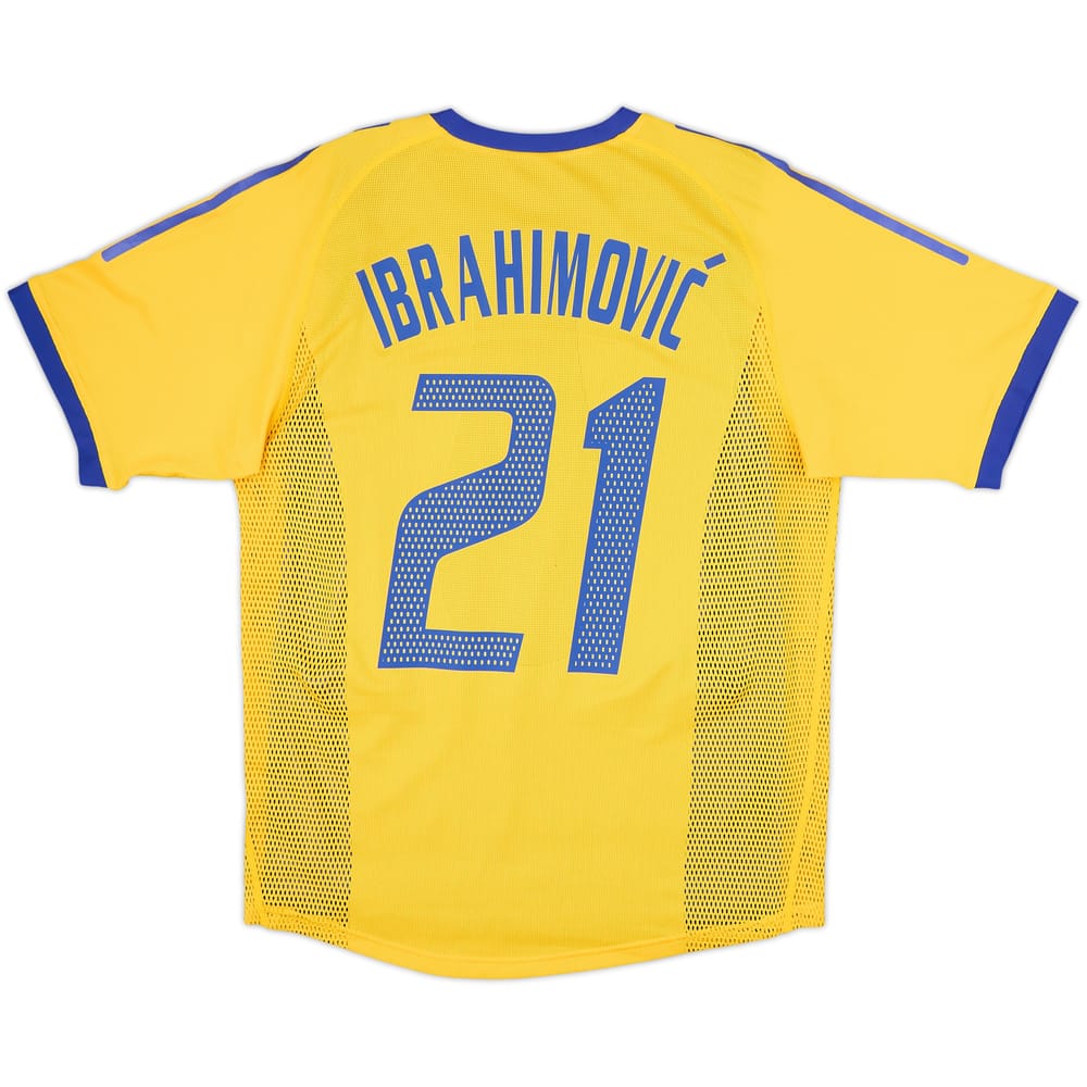 2002-03 Sweden Player Issue Home Shirt Ibrahimovic #21 - 10/10 - (S)