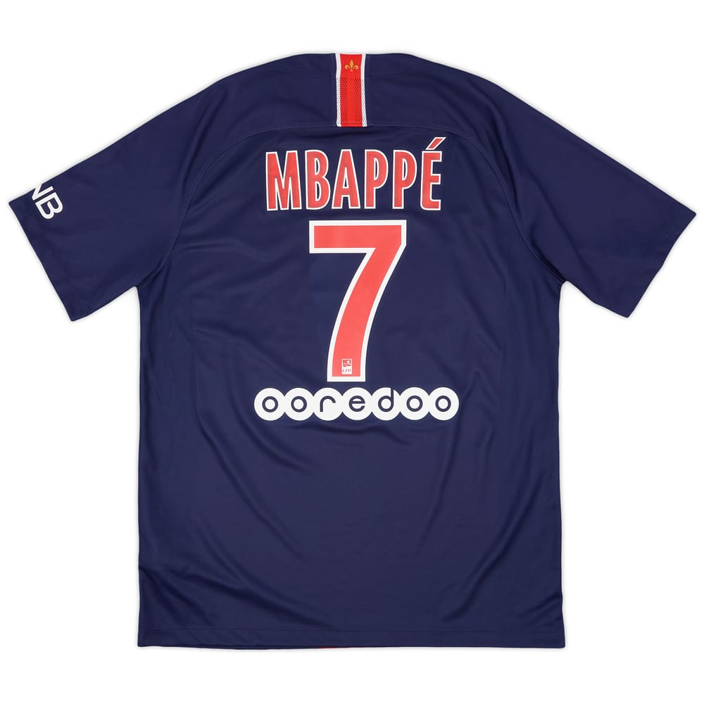 2018-19 Paris Saint-Germain Home Shirt Mbappe #7 - 9/10 - (L)