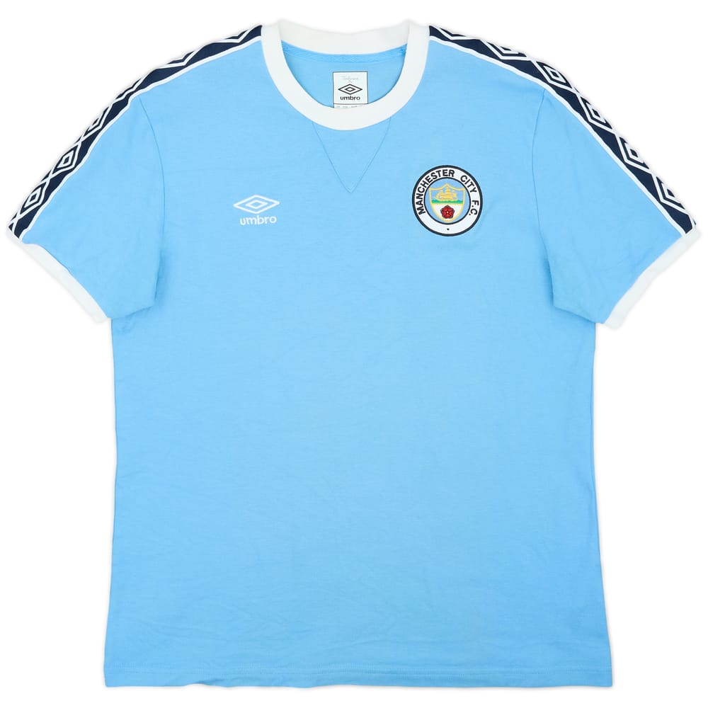 Camiseta Umbro 'Diamond Series' de Algodón Estilo Retro del Manchester City 2010-11 - 8/10 - (L)