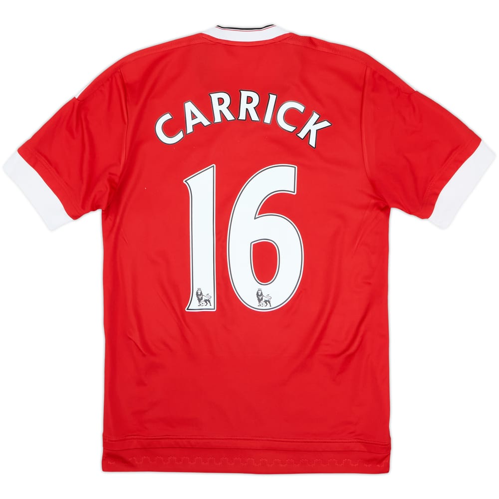 2015-16 Manchester United Home Shirt Carrick #16 - 7/10 - (XS)