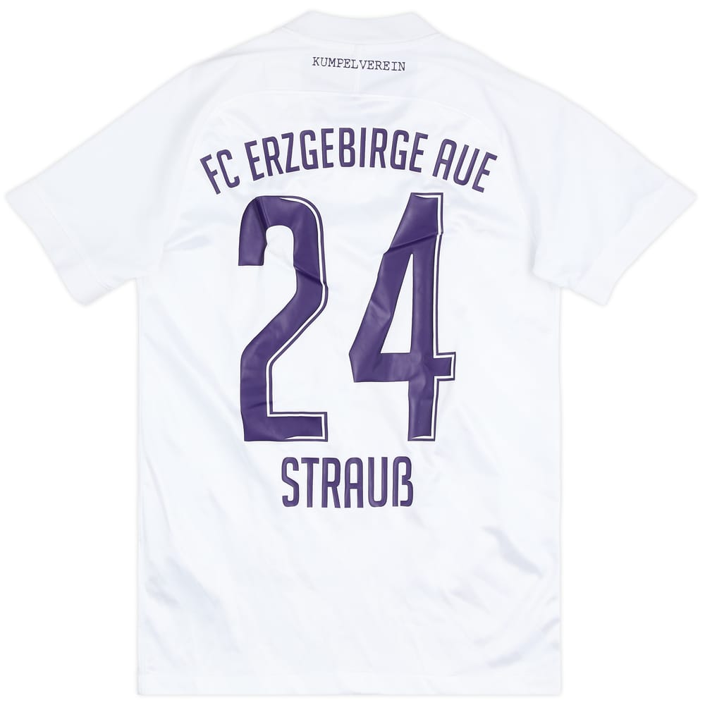 2020-21 Erzgebirge Aue Away Shirt Strauss #24 - 6/10 - (S)