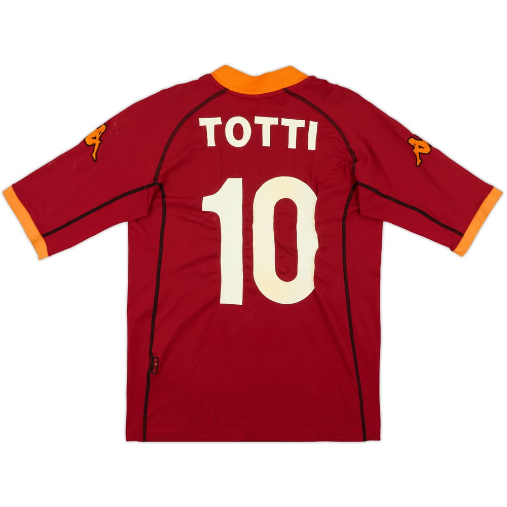 2001-02 Roma Home Shirt Totti #10 - 6/10 - (L)