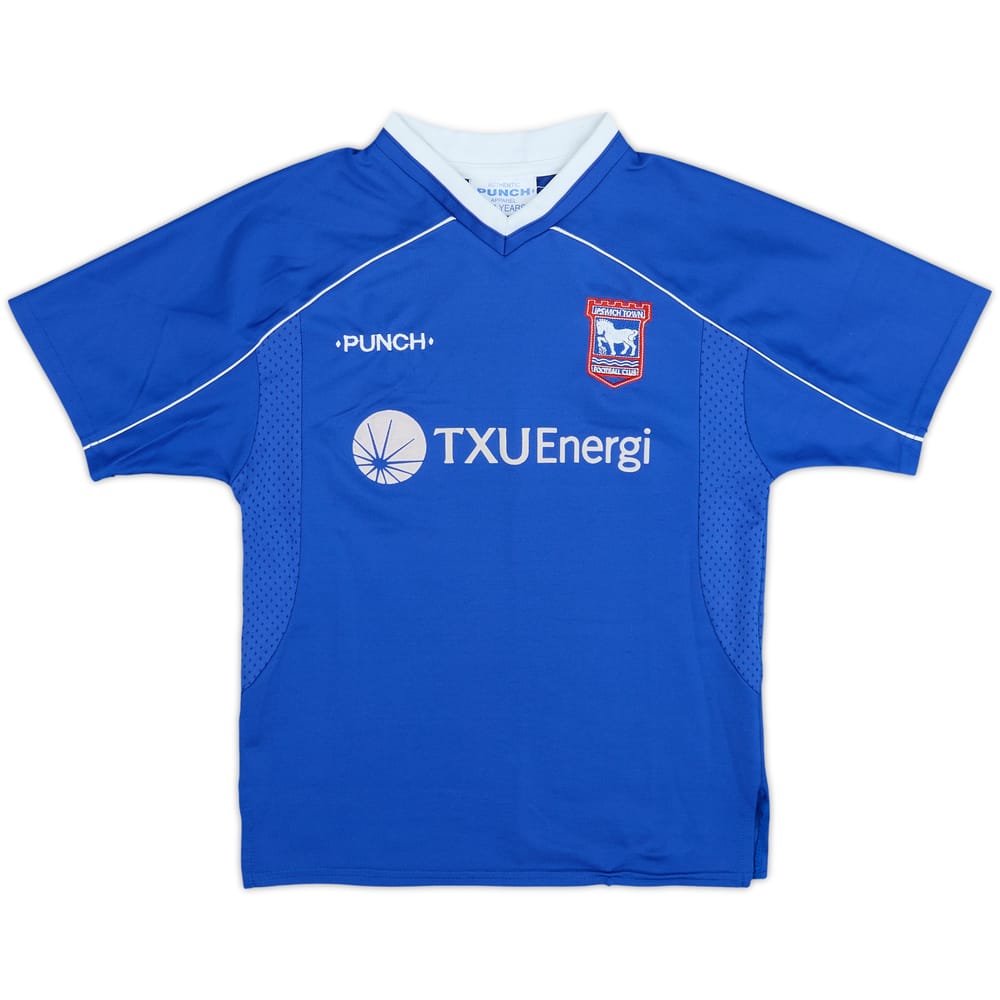 2001-02 Ipswich Home Shirt - 8/10 - (9-10 Years)