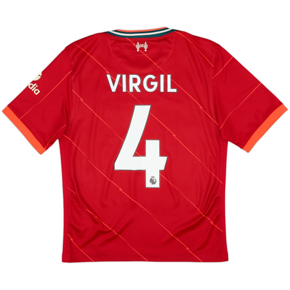2021-22 Liverpool Home Shirt Virgil #4 - 5/10 - (S)
