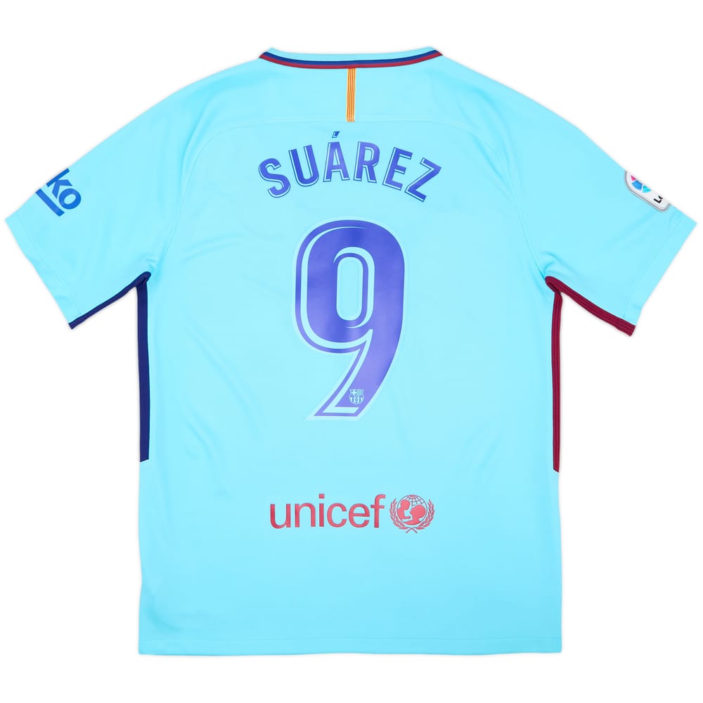 2017-18 Barcelona Away Shirt Suarez #9 - 6/10 - (M)