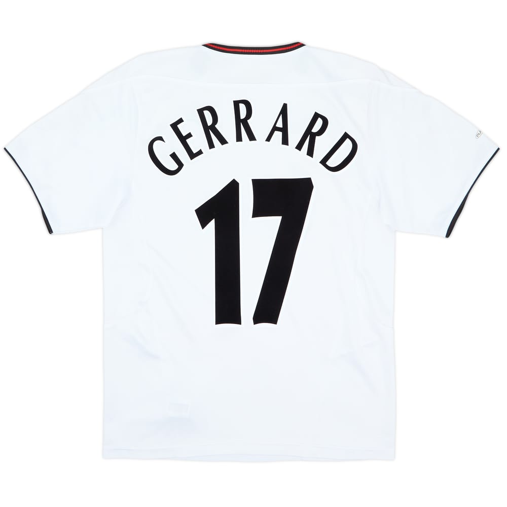 Camiseta de visitante del Liverpool 2003-04 Gerrard #17 - 8/10 - (15-16 Años)