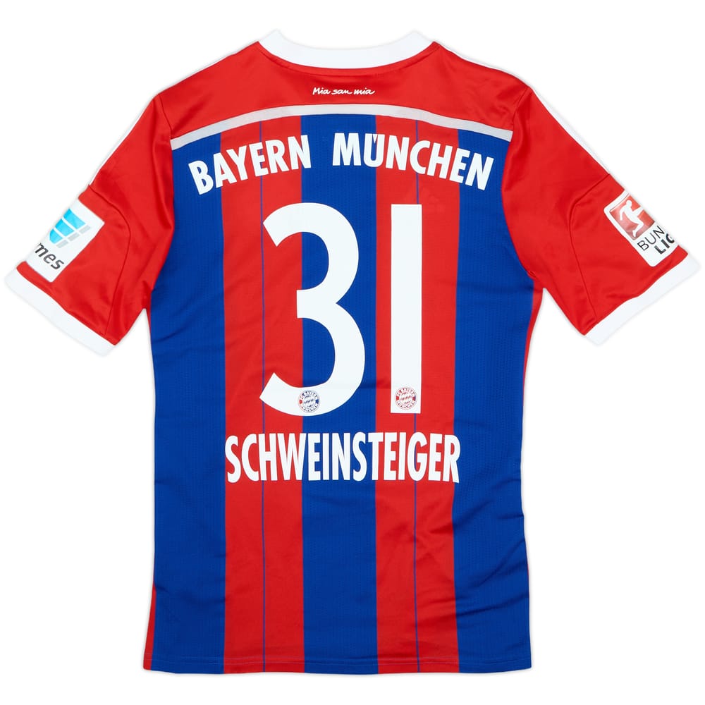 2014-15 Bayern Munich Home Shirt Schweinsteiger #31 - 7/10 - (15-16 Years)