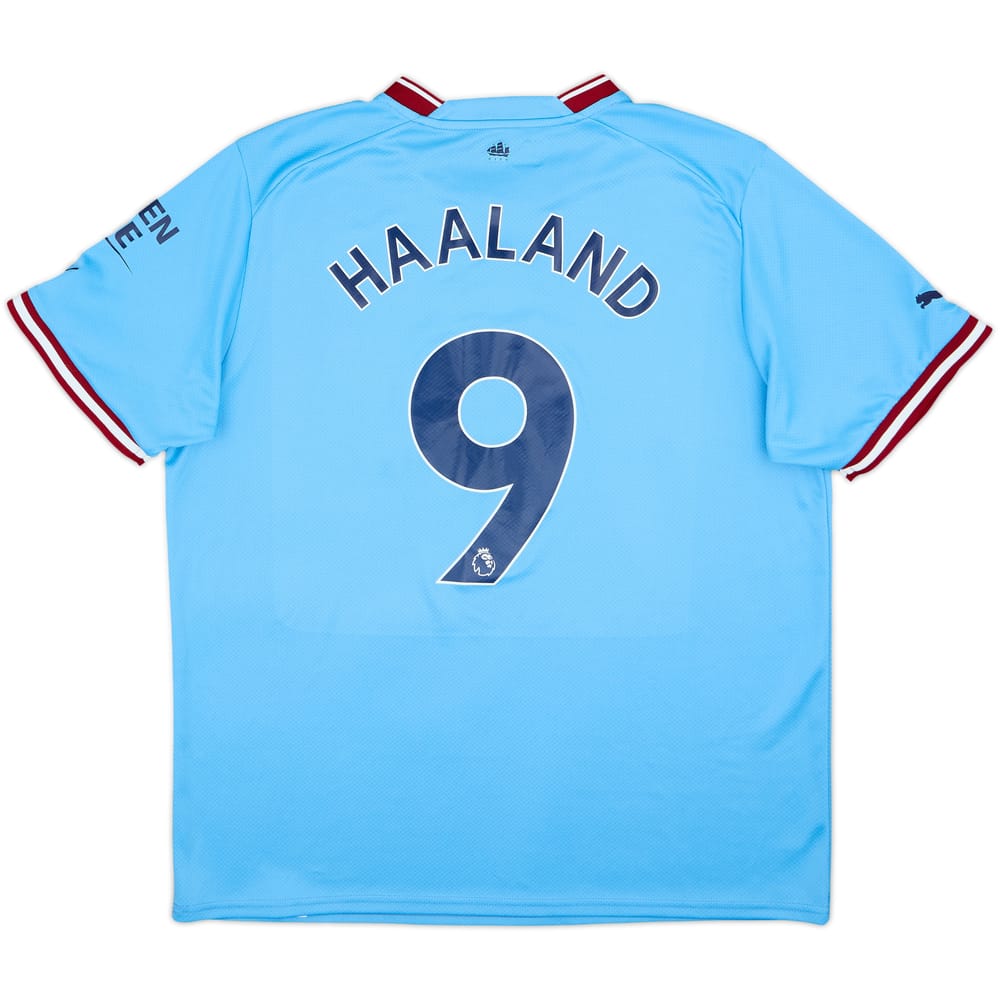 2022-23 Manchester City Home Shirt Haaland #9 - 9/10 - (XL)